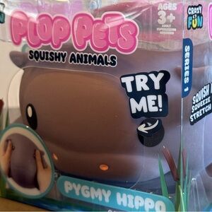 Pygmy Hippo Squishy Squeeze Fidget Animal Crazy Fun NEW Plop Pets Series 1